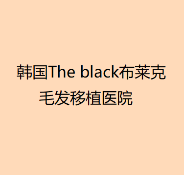 韩国The black布莱克毛发移植医院